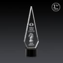 Cullen 3D on Round Base Black Crystal Trophy