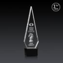 Cullen 3D on Half Round Base Black Crystal Trophy