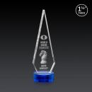 Cullen 3D on Lockwood Base Blue Crystal Trophy
