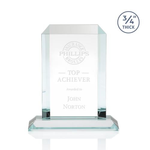 Awards and Plaques - Crystal Trophies - Carey Clear Rectangle Crystal Trophy