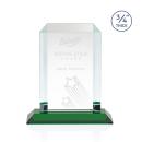 Carey Green Rectangle Crystal Trophy