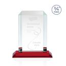 Carey Red Rectangle Crystal Trophy