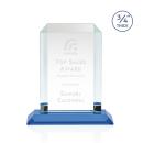 Carey Sky Blue Rectangle Crystal Trophy