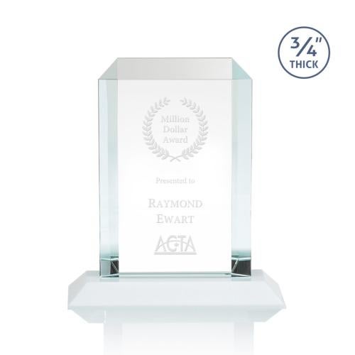 Awards and Plaques - Crystal Trophies - Carey Fagan Rectangle Crystal Trophy