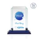 Carey Full Color Blue Rectangle Crystal Trophy