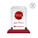 Carey Full Color Red Rectangle Crystal Trophy