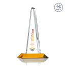 Womack Tower Full Color Amber Towers Crystal Trophy
