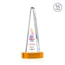Womack Tower Full Color on Alberton Base Amber Towers Crystal Trophy