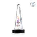 Womack Tower Full Color on Alberton Base  Black Towers Crystal Trophy