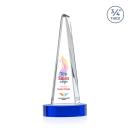 Womack Tower Full Color on Alberton Base  Blue Towers Crystal Trophy