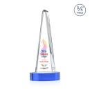 Womack Tower Full Color on Alberton Base Sky Blue Towers Crystal Trophy