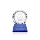 Milton on Pruitt Base Blue Circle Crystal Trophy