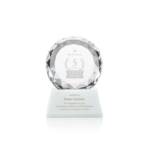 Awards and Plaques - Crystal Trophies - Milton on Pruitt Base Fagan Circle Crystal Trophy