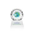 Milton Full Color on Pruitt Base Clear Circle Crystal Trophy