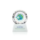 Milton Full Color on Pruitt Base Fagan Circle Crystal Trophy