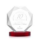 Minor on Alberton Base Red Polygon Crystal Trophy