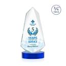 McMullen Full Color on Alberton Base Blue Unique Crystal Trophy