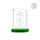 Carey on Alberton Base Green Rectangle Crystal Trophy