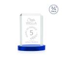 Carey on Alberton Base Blue Rectangle Crystal Trophy