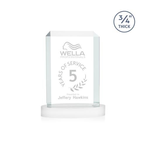 Awards and Plaques - Crystal Trophies - Carey on Alberton Base Fagan Rectangle Crystal Trophy