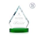 Apex on Alberton Base Green Crystal Trophy