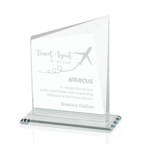 Awards and Plaques - Crystal Trophies - Saucedo Clear Peaks Crystal Trophy