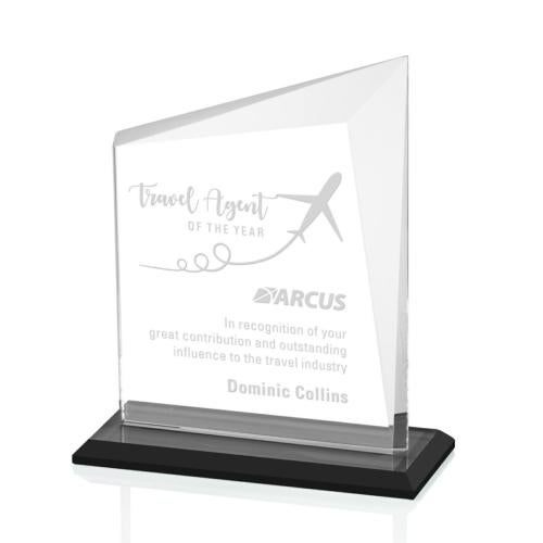 Awards and Plaques - Crystal Trophies - Saucedo Black Peaks Crystal Trophy