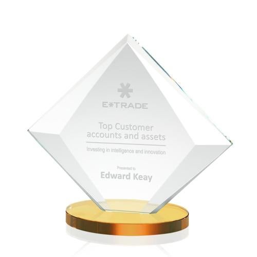 Awards and Plaques - Crystal Trophies - Cronin Amber Crystal Trophy