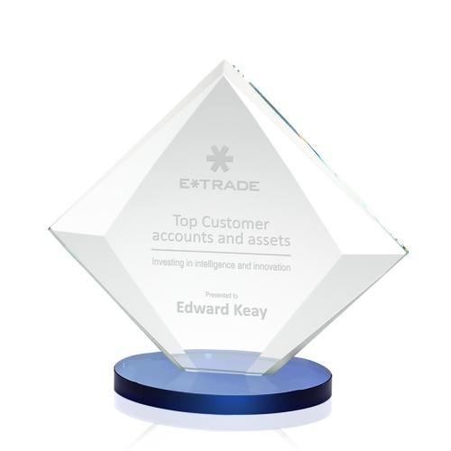 Awards and Plaques - Crystal Trophies - Cronin Blue Crystal Trophy