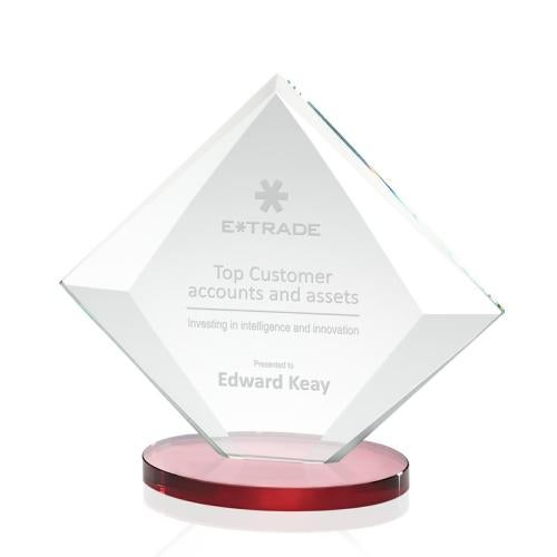 Awards and Plaques - Crystal Trophies - Cronin Red Crystal Trophy