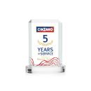 Carey Full Color on Alberton Base Clear Rectangle Crystal Trophy