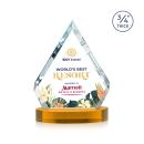 Apex Full Color on Alberton Base Amber Crystal Trophy