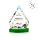 Apex Full Color on Alberton Base Green Crystal Trophy