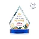 Apex Full Color on Alberton Base Blue Crystal Trophy