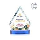 Apex Full Color on Alberton base Sky Blue Crystal Trophy