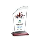Darling Full Color Rosewood Peaks Crystal Trophy