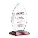 Vernon Full Color Rosewood Flame Crystal Trophy