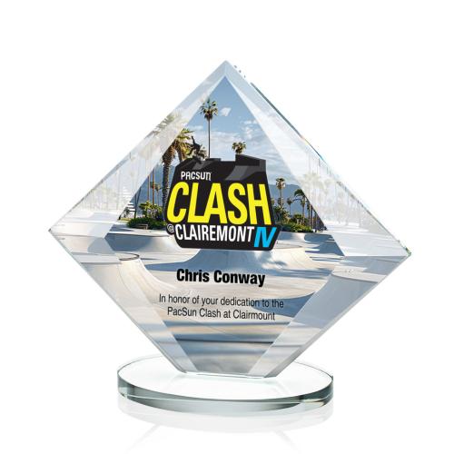 Awards and Plaques - Crystal Trophies - Cronin Full Color Clear Crystal Trophy