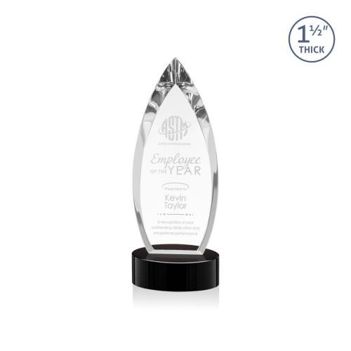 Awards and Plaques - Crystal Trophies - Fortier on Base Black Peaks Crystal Trophy