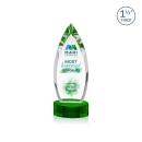 Fortier Full Color Green Peaks Crystal Trophy