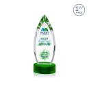 Fortier Full Color on Base Green Peaks Crystal Trophy