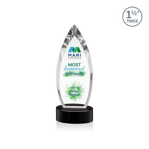 Awards and Plaques - Crystal Trophies - Fortier Full Color Black Peaks Crystal Trophy