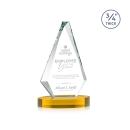 Crowell on Alberton Base Amber Crystal Trophy