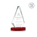 Crowell on Alberton Base Red Crystal Trophy