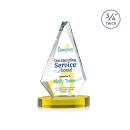 Crowell Full Color on Alberton Base Gold Crystal Trophy