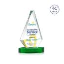 Crowell Full Color on Alberton Base Green Crystal Trophy