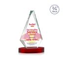 Crowell Full Color on Alberton Base Red Crystal Trophy