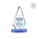 Crowell Full Color on Alberton Base Sky Blue Crystal Trophy