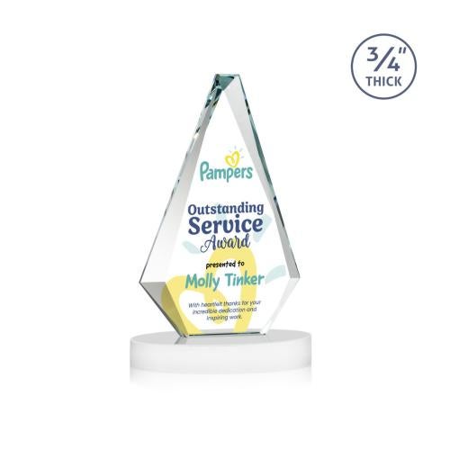 Awards and Plaques - Crystal Trophies - Crowell Full Color on Alberton Base Fagan Crystal Trophy