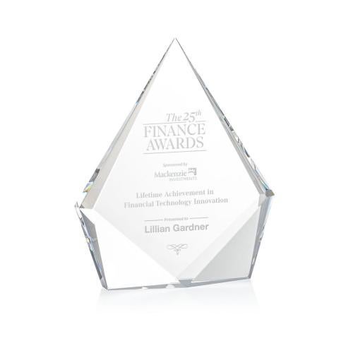 Awards and Plaques - Crystal Trophies - Shelton Clear Crystal Trophy